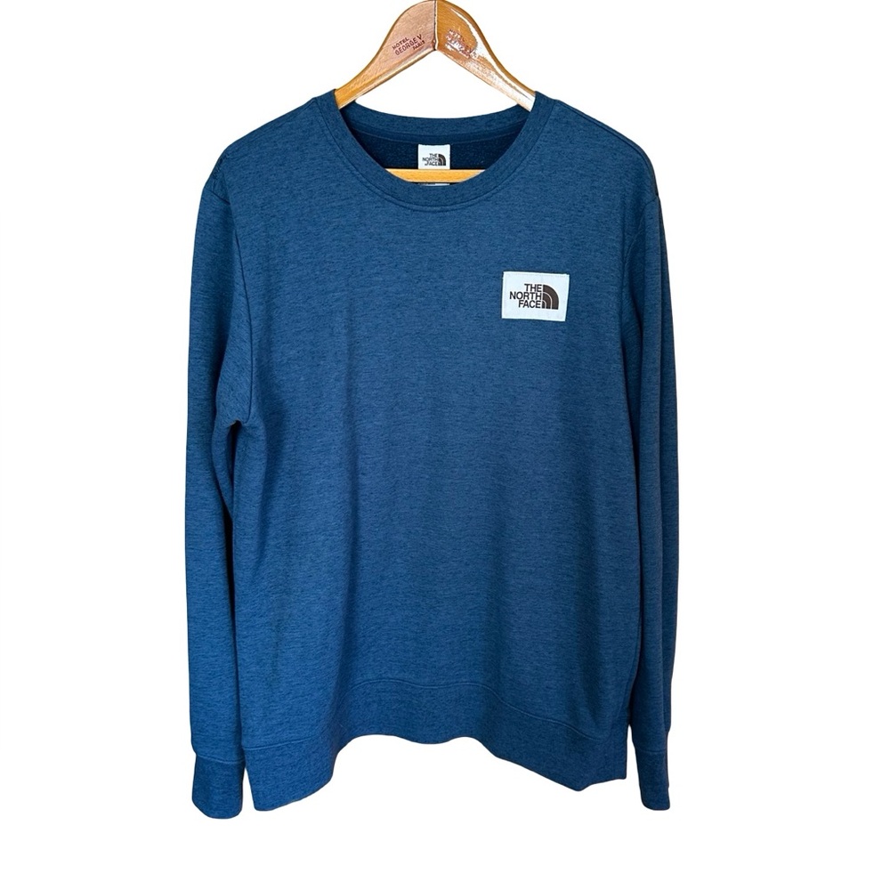 The North Face Men's Heritage Patch Crew Sweatshirt Blue Sz L